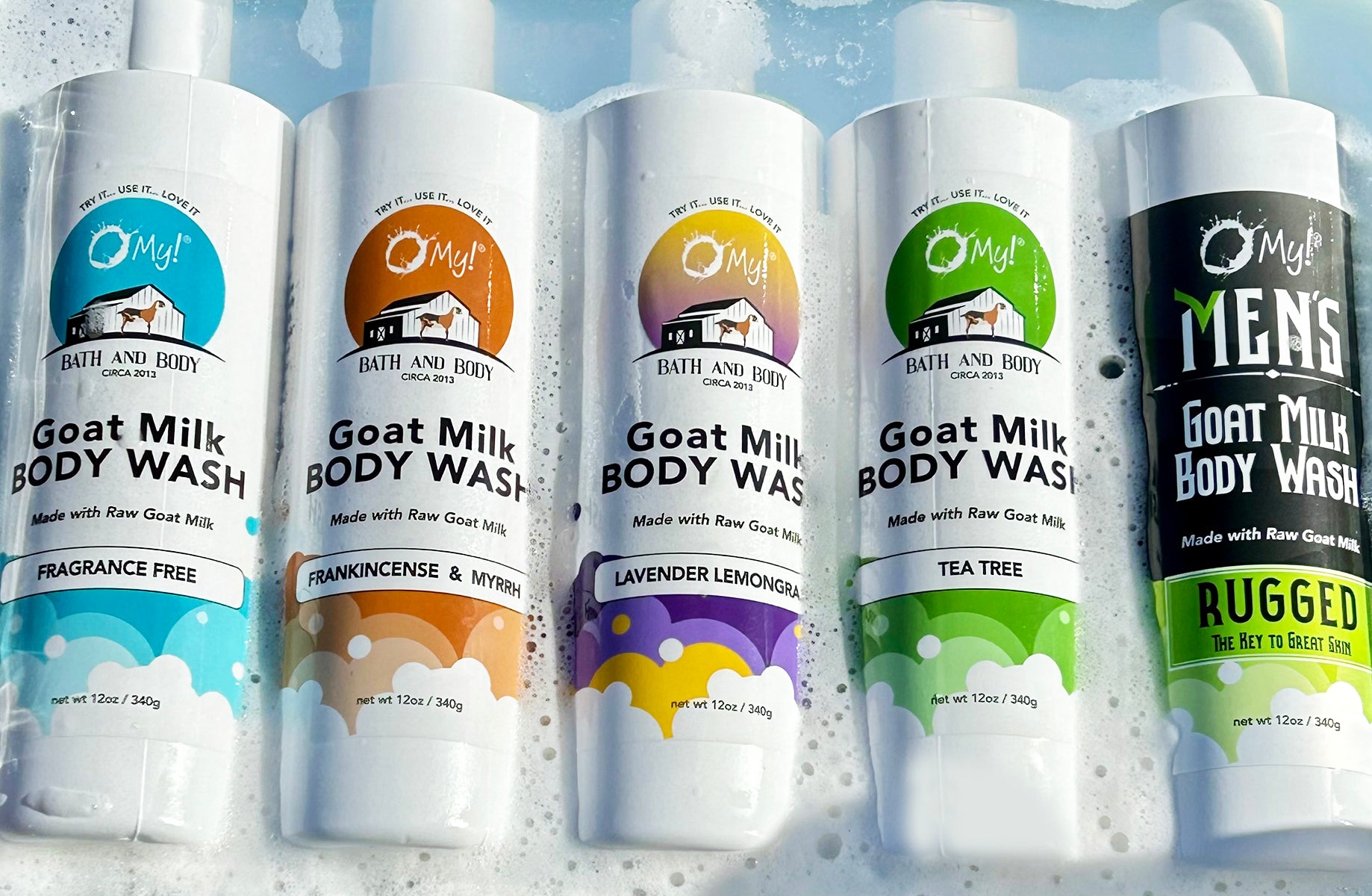 O My! Goat Milk Body Wash | Excellent for all Skin Types | Free of Parabens & More | Handcrafted in USA