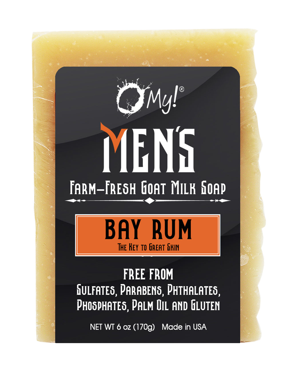 O My! Goat Milk Soap Bar 6oz | Made with Farm-Fresh Goat Milk | Free of Parabens & More | Handcrafted USA