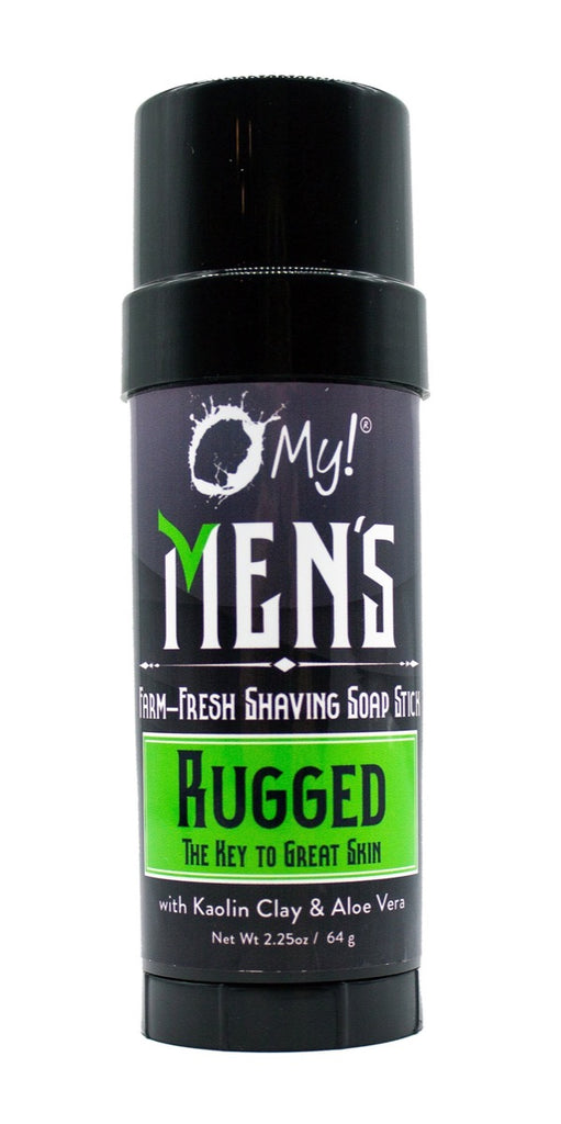 O My! Men's Goat Milk Shaving Soap Stick - Rugged