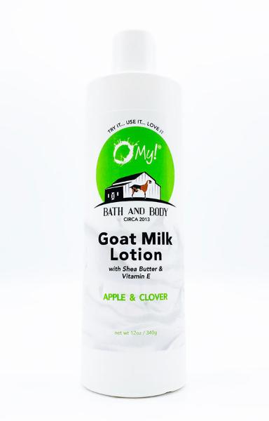 O My! Goat Milk Family Size Lotion 12oz Apple & Clover