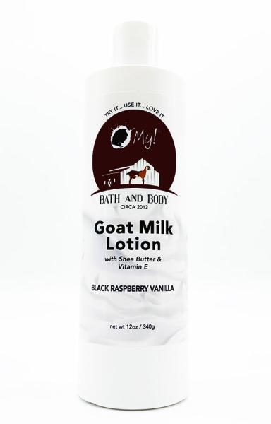 O My! Goat Milk Family Size Lotion 12oz Black Rasbperry Vanilla
