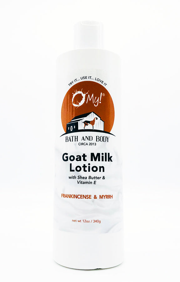 O My! Goat Milk Family Size Lotion 12oz Frankincense & Myrrh