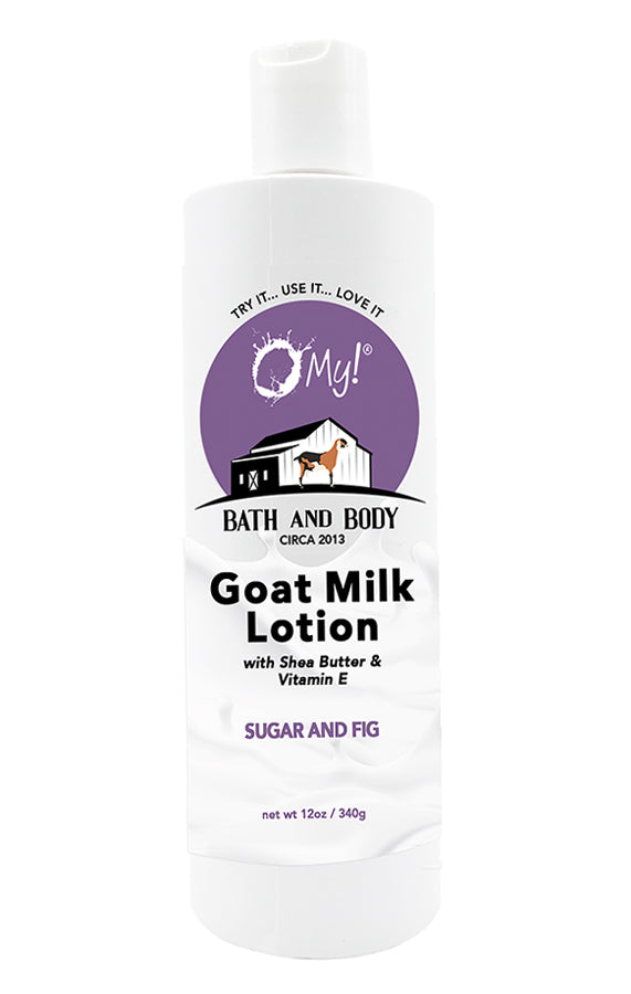 O My! Goat Milk Family Size Lotion 12oz Sugar and Fig