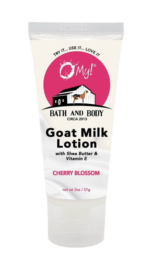 O My! Goat Milk Lotion 2oz Traveler Tube Cherry Blossom