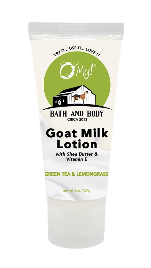 O My! Goat Milk Lotion 2oz Traveler Tube Green Tea & Lemongrass