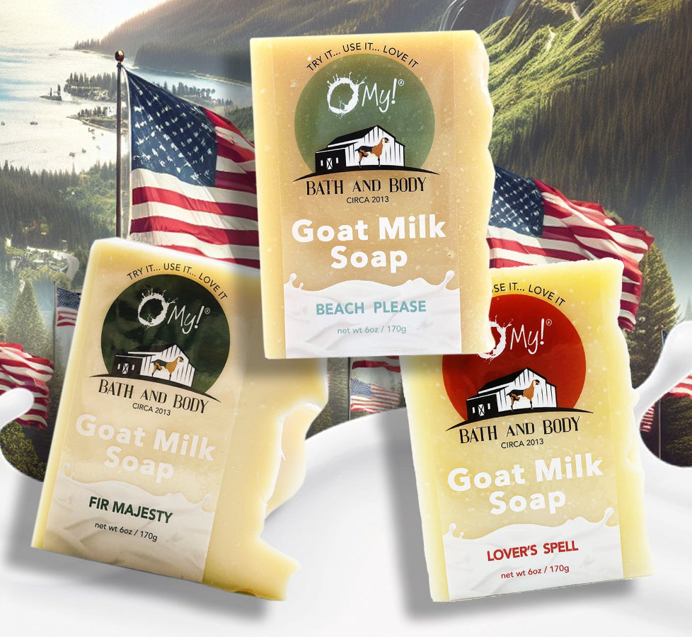 O My! America the Beautiful Goat Milk Bath and Body Moisture Bundle