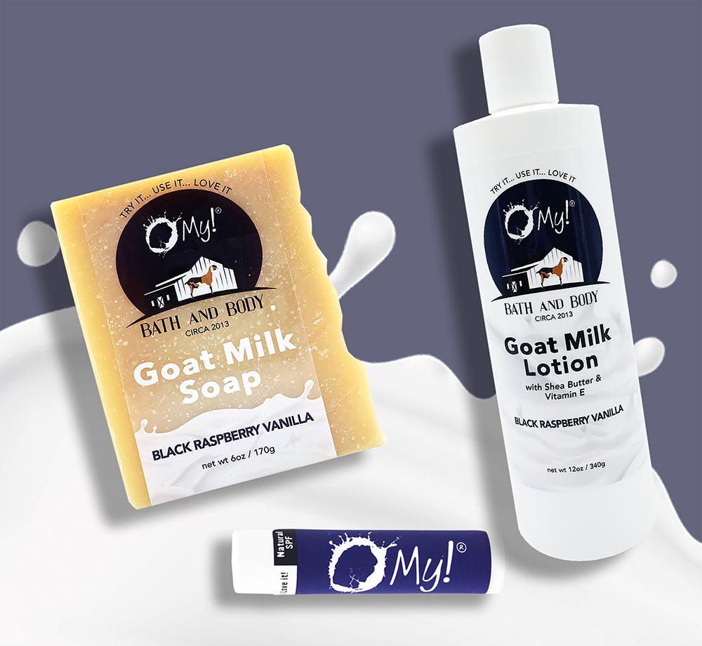 O My! Milky Moisture Skincare Bundle in Black Raspberry Vanilla
