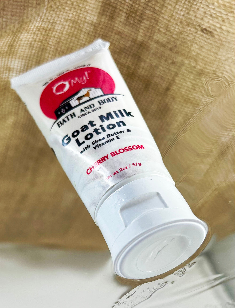 O My! Goat Milk 2oz Traveler Size Lotion | Made with Raw Goat Milk | Shea Butter and Vit E | Free of Parabens & More | Handcrafted in USA