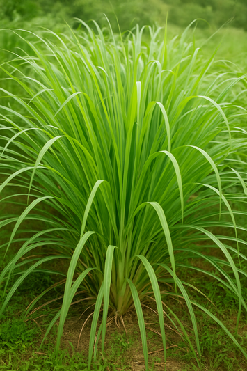 A lemongrass plant for O My! Lemongrass Essential Oil dropper