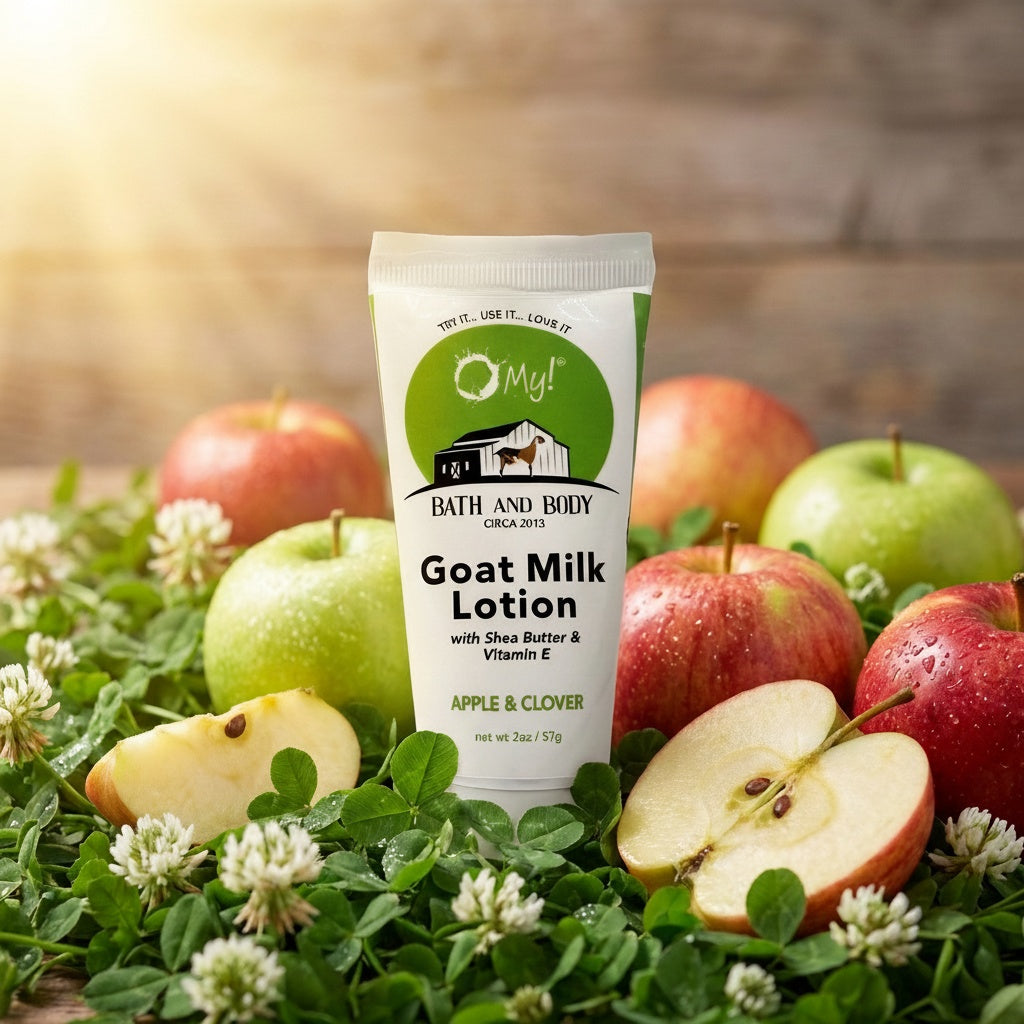 O My! Goat Milk 2oz Traveler Size Lotion | Made with Raw Goat Milk | Shea Butter and Vit E | Free of Parabens & More | Handcrafted in USA