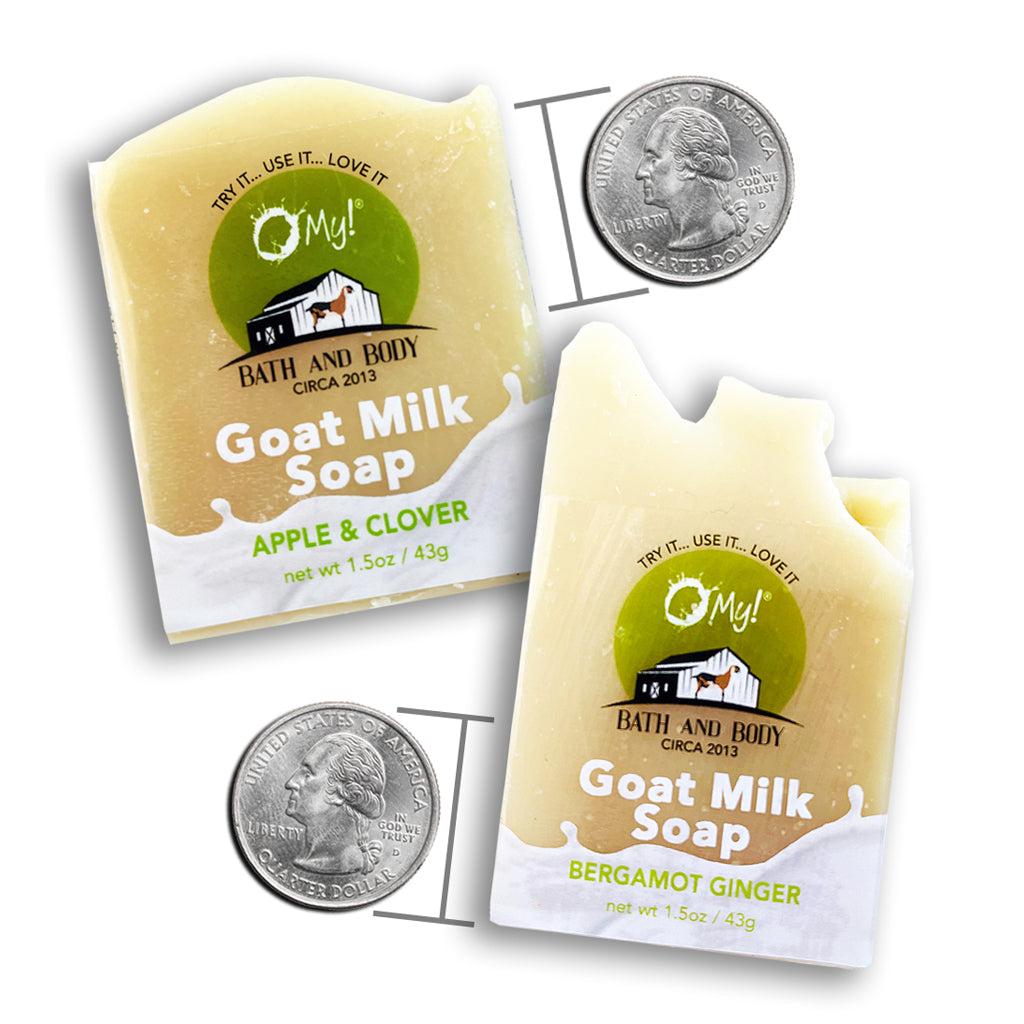 O My! Goat Milk Soap Bar Hotel Size 1.5oz Traveler | Made with Raw Goat Milk | Free of Parabens & More | Handcrafted USA