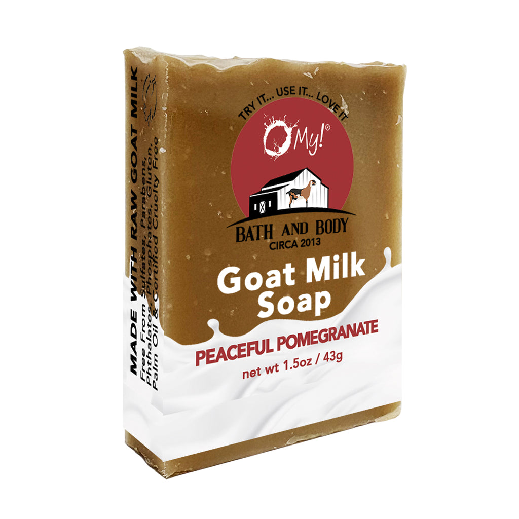 O My! Goat Milk Soap Bar Hotel Size 1.5oz Traveler | Made with Raw Goat Milk | Free of Parabens & More | Handcrafted USA