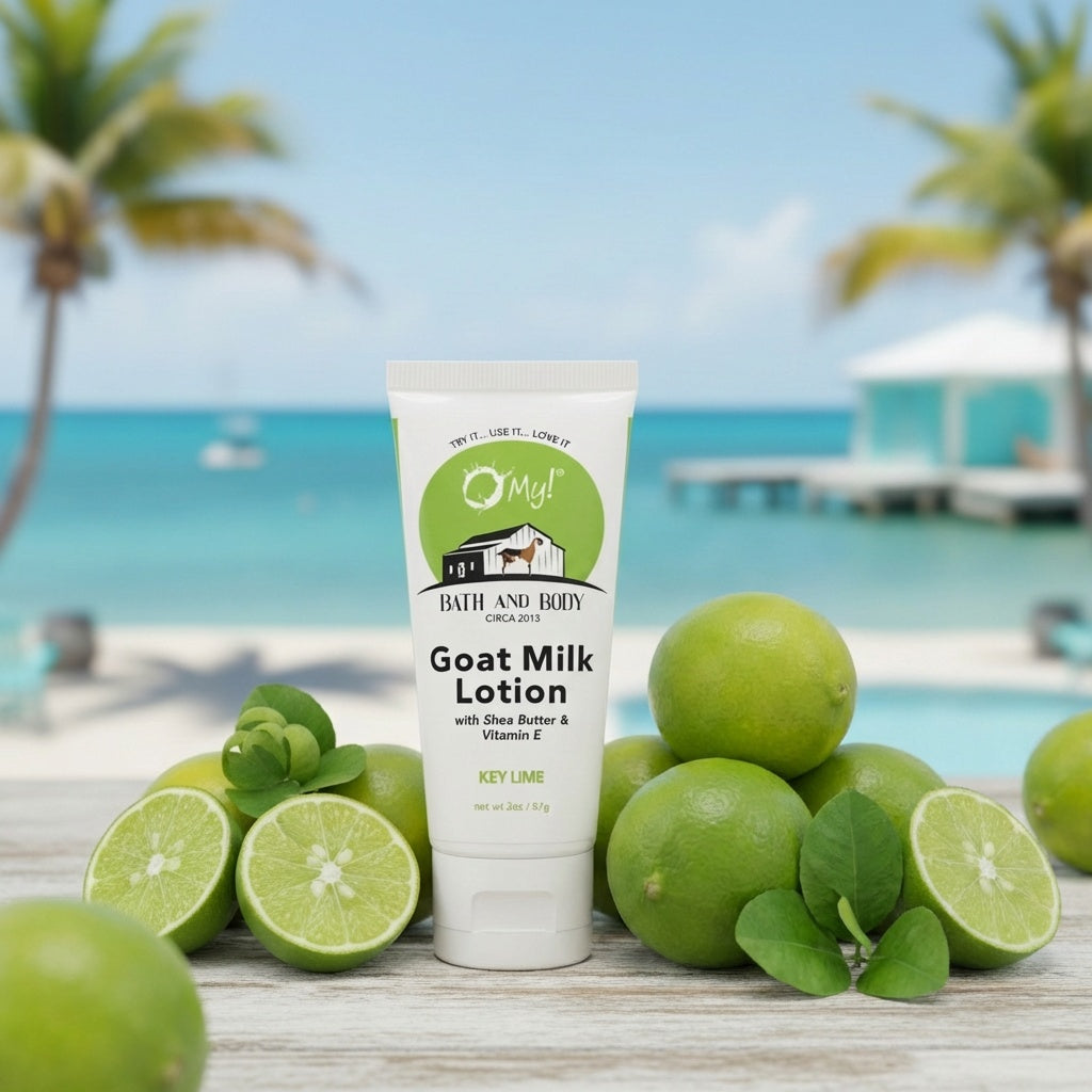 O My! Goat Milk 2oz Traveler Size Lotion | Made with Raw Goat Milk | Shea Butter and Vit E | Free of Parabens & More | Handcrafted in USA