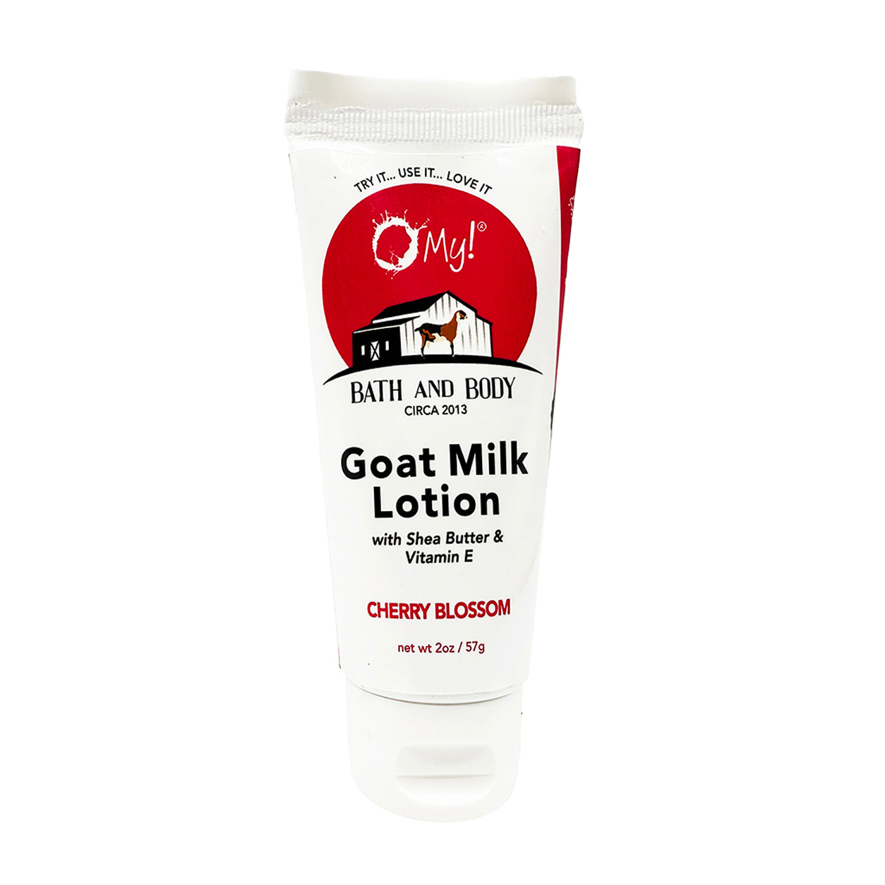 O My! Goat Milk 2oz Traveler Size Lotion | Made with Raw Goat Milk | Shea Butter and Vit E | Free of Parabens & More | Handcrafted in USA