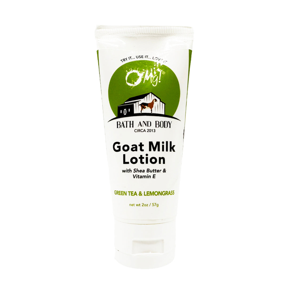 O My! Goat Milk 2oz Traveler Size Lotion | Made with Raw Goat Milk | Shea Butter and Vit E | Free of Parabens & More | Handcrafted in USA