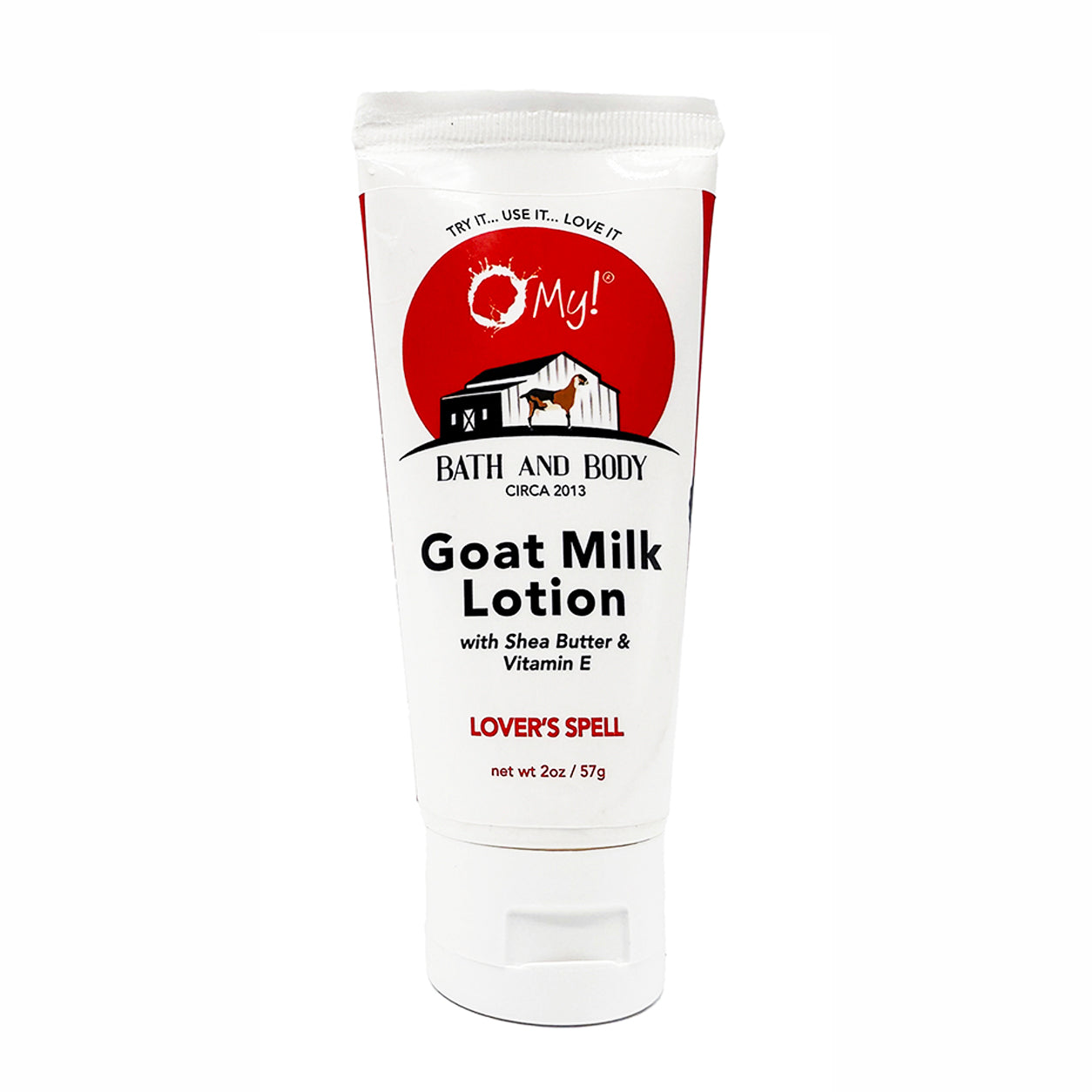 O My! Goat Milk 2oz Traveler Size Lotion | Made with Raw Goat Milk | Shea Butter and Vit E | Free of Parabens & More | Handcrafted in USA