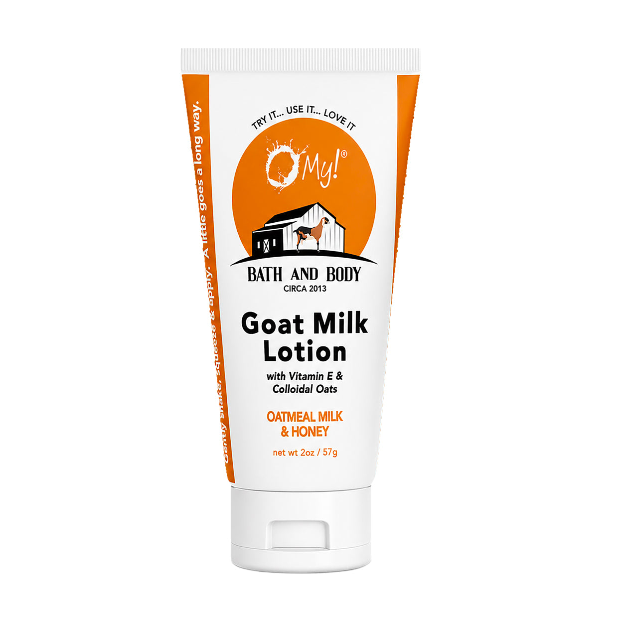 O My! Goat Milk 2oz Traveler Size Lotion | Made with Raw Goat Milk | Shea Butter and Vit E | Free of Parabens & More | Handcrafted in USA