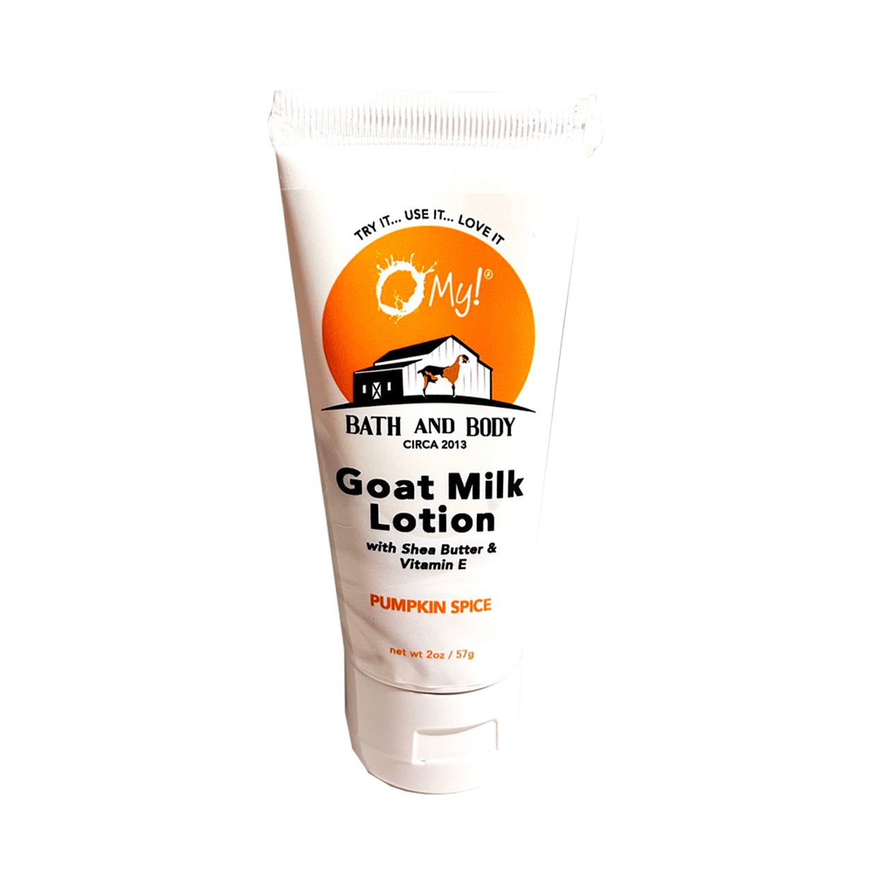 O My! Goat Milk 2oz Traveler Size Lotion | Made with Raw Goat Milk | Shea Butter and Vit E | Free of Parabens & More | Handcrafted in USA