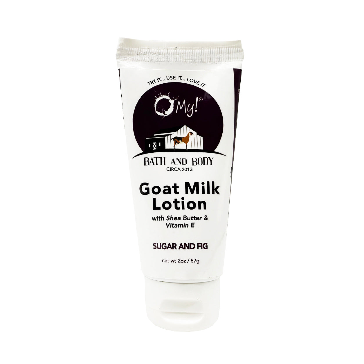 O My! Goat Milk 2oz Traveler Size Lotion | Made with Raw Goat Milk | Shea Butter and Vit E | Free of Parabens & More | Handcrafted in USA
