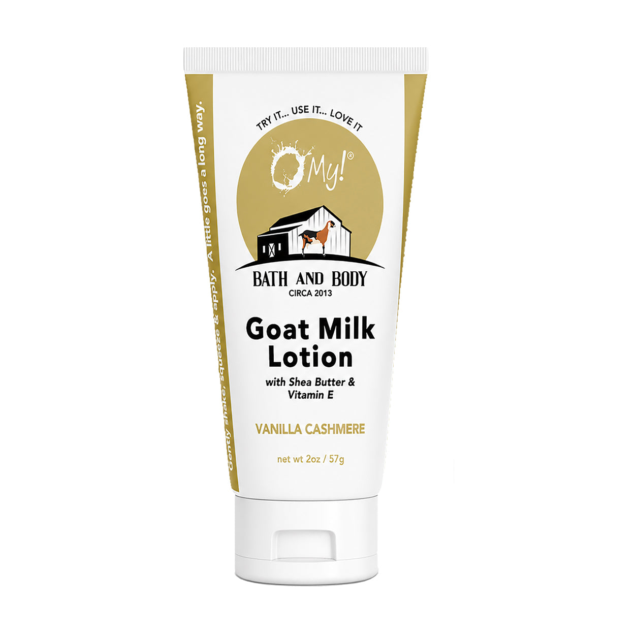O My! Goat Milk 2oz Traveler Size Lotion | Made with Raw Goat Milk | Shea Butter and Vit E | Free of Parabens & More | Handcrafted in USA