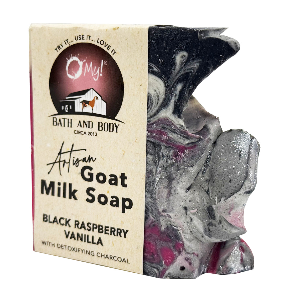 Black Raspberry Vanilla Shimmer Goat Milk Soap