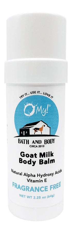 O My! Goat Milk Body Balm with natural alpha hydroxy acids and vitamin E - Fragrance Free