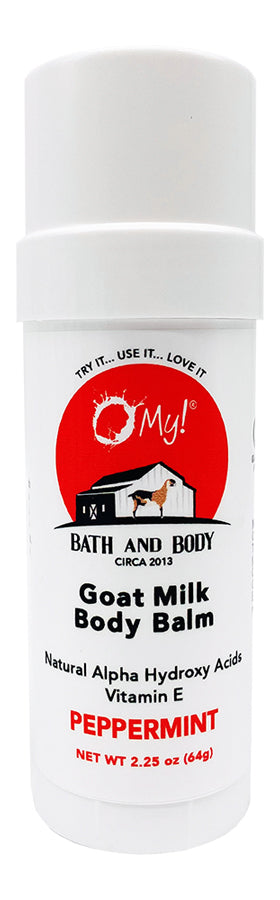 O My! Goat Milk Body Balm with natural alpha hydroxy acids and vitamin E - Peppermint