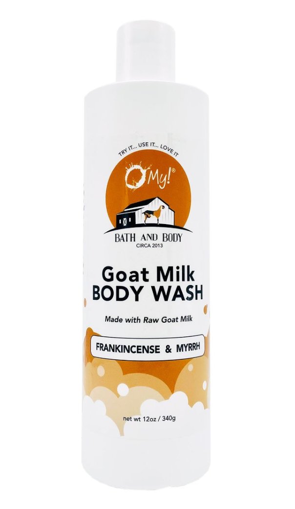 O My! Goat Milk Body Wash made with Raw Goat Milk - Frankincense & Myrrh