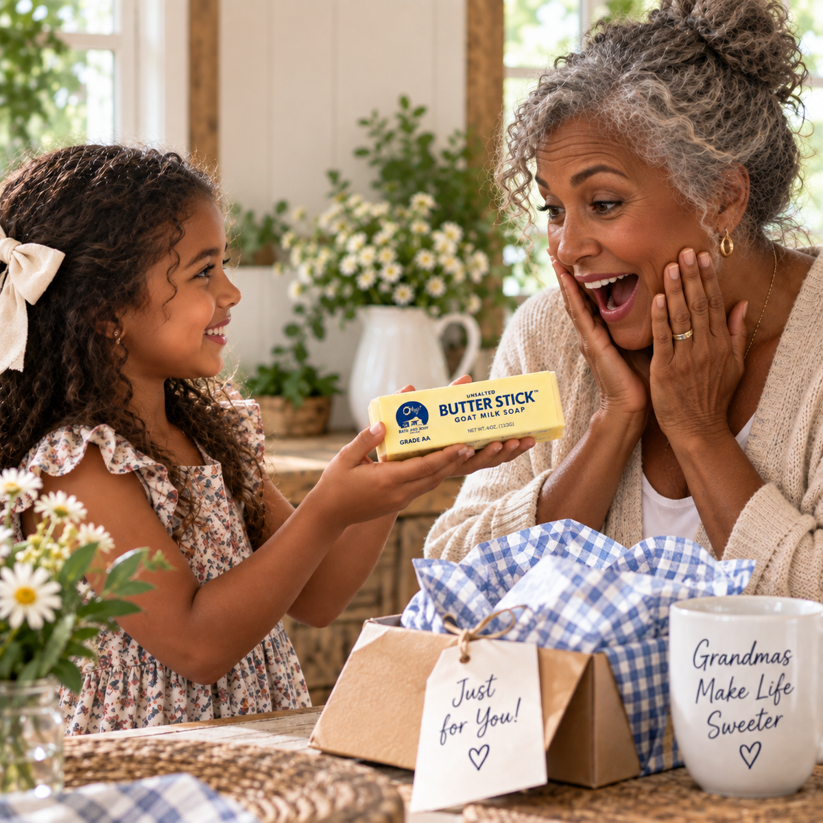 O My! Butter Stick™ Goat Milk Soap Bar 4oz | Handcrafted in USA with Raw Goat Milk | Looks like Butter... Lathers like Luxury