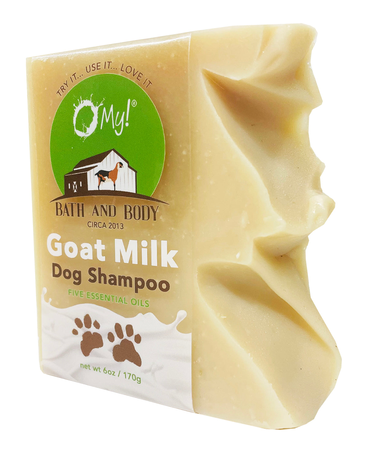 O My! Goat Milk Dog Shampoo | Made with Raw Goat Milk & Five Essential Oils | Paraben Free | Handcrafted in USA