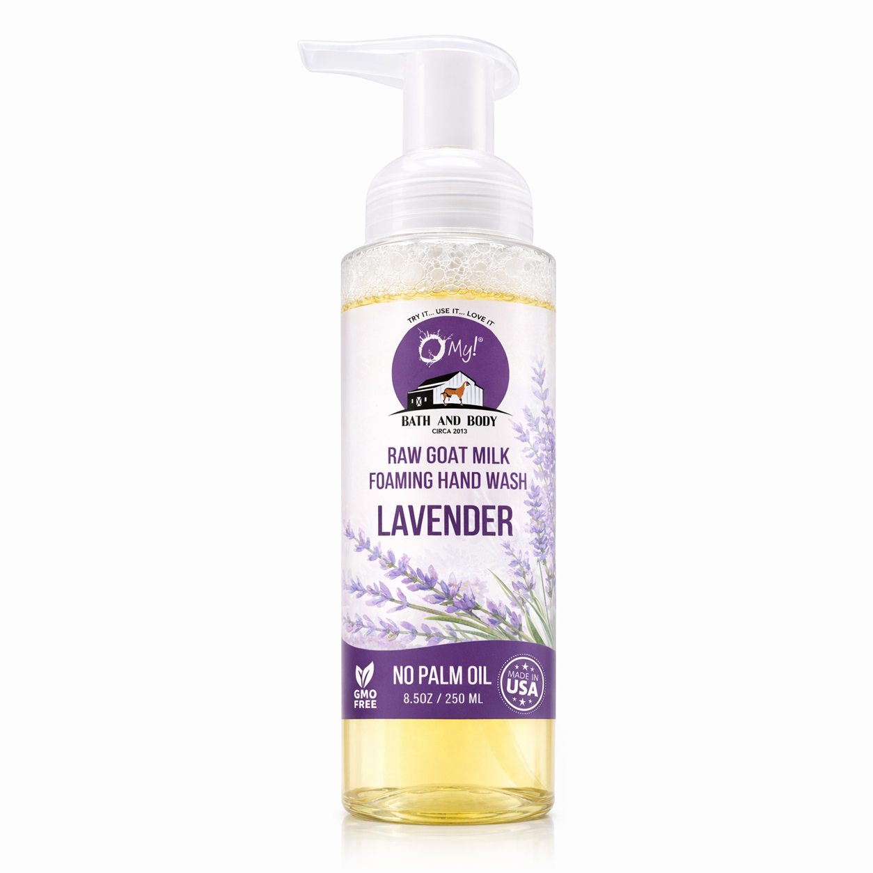O My! Goat Milk Foaming Hand Wash in Lavender Essential Oil.