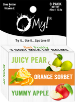 O My! Goat Milk Lip Balm - 3 Pack | Shea Butter and Vitamin E | Free of Parabens & More | Handcrafted in USA