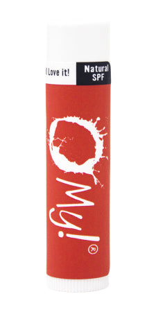 O My! Cherry Goat Milk Lip Balm  with natural SPF and paraben free.  Made in USA