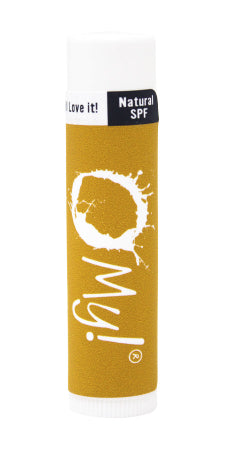 O My! Cool Coconut Goat Milk Lip Balm  with natural SPF and paraben free.  Made in USA
