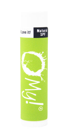 O My! Juicy Pear Goat Milk Lip Balm  with natural SPF and paraben free.  Made in USA