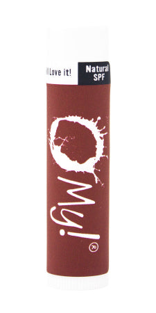 O My! Pomegranate Goat Milk Lip Balm  with natural SPF and paraben free.  Made in USA