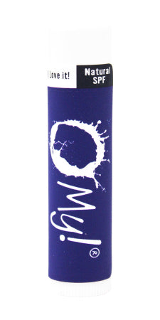 O My! Blue Raspberry Goat Milk Lip Balm  with natural SPF and paraben free.  Made in USA