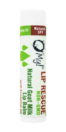 O My! Tea Tree Goat Milk Lip Balm  with natural SPF and paraben free.  Made in USA