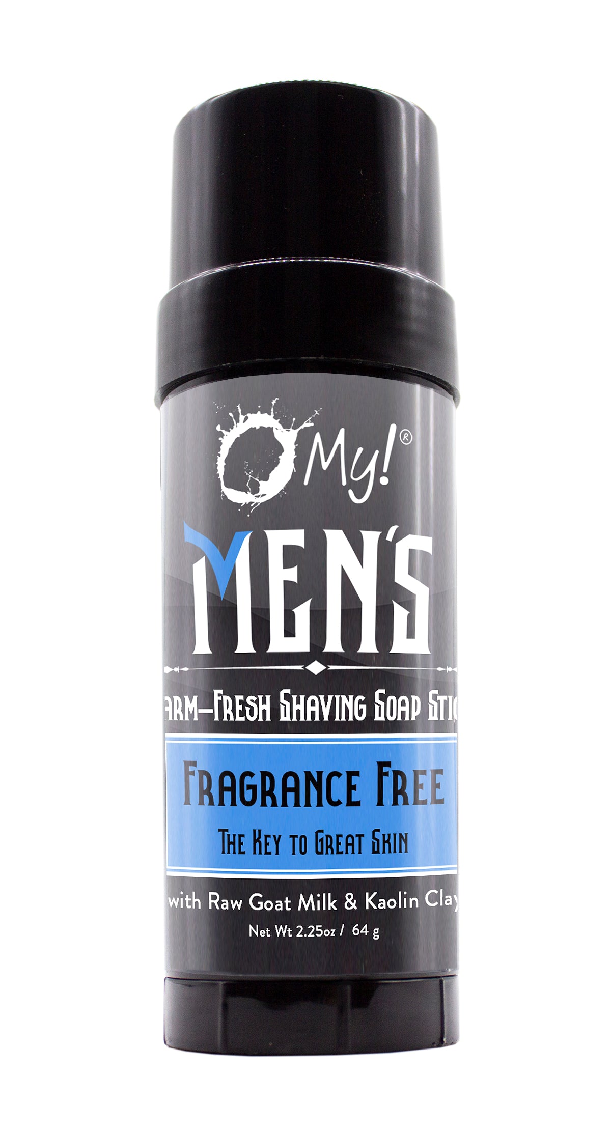 O My! Goat Milk Shaving Soap Stick in Fragrance Free (no added fragrance).  A great traveler shaving stick.