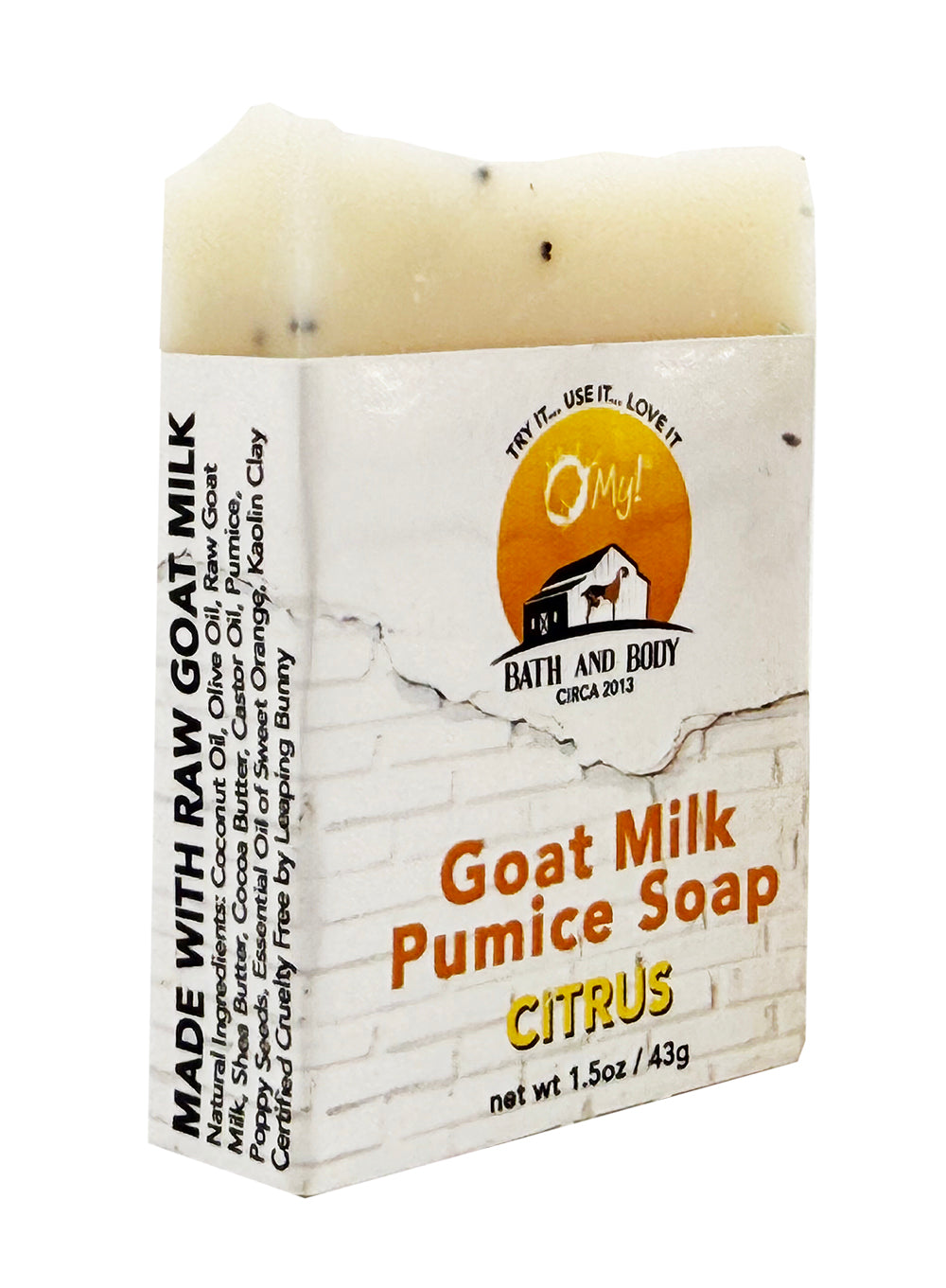 O My! Goat Milk Soap Bar Hotel Size 1.5oz Traveler | Made with Raw Goat Milk | Free of Parabens & More | Handcrafted USA