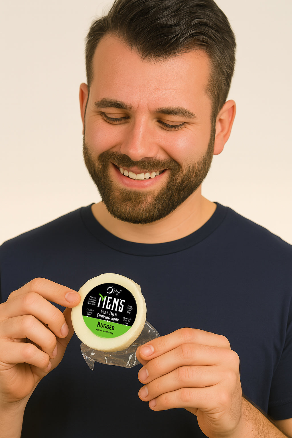 O My! Goat Milk Shaving Soap | Free of Parabens & More | Shea Butter and Vit E | Handcrafted in USA