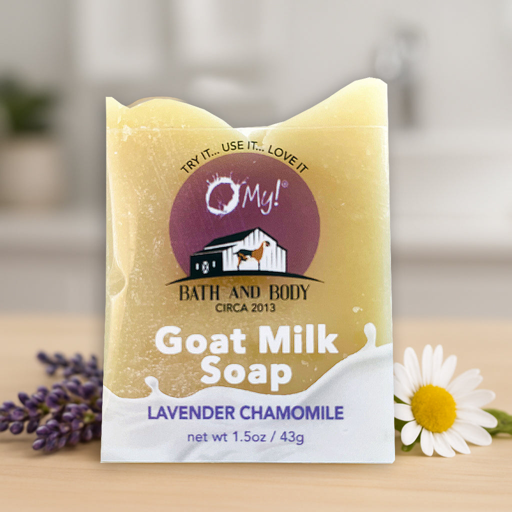 O My! Goat Milk Soap Bar Hotel Size 1.5oz Traveler | Made with Raw Goat Milk | Free of Parabens & More | Handcrafted USA