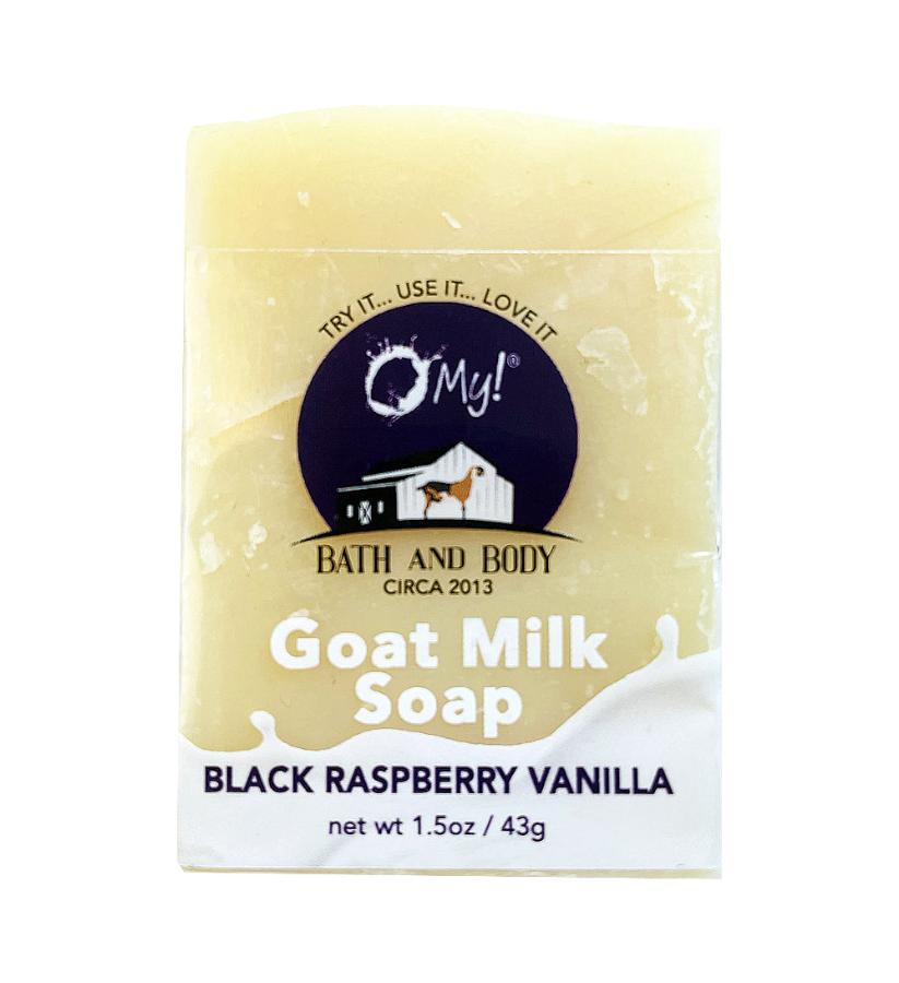 O My! Goat Milk Traveler Soap Bar 1.5oz Black Raspberry Vanilla