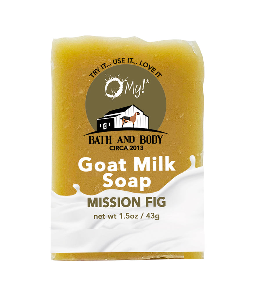 O My! Goat Milk Soap Traveler Mission Fig made with raw goat milk from USA farms
