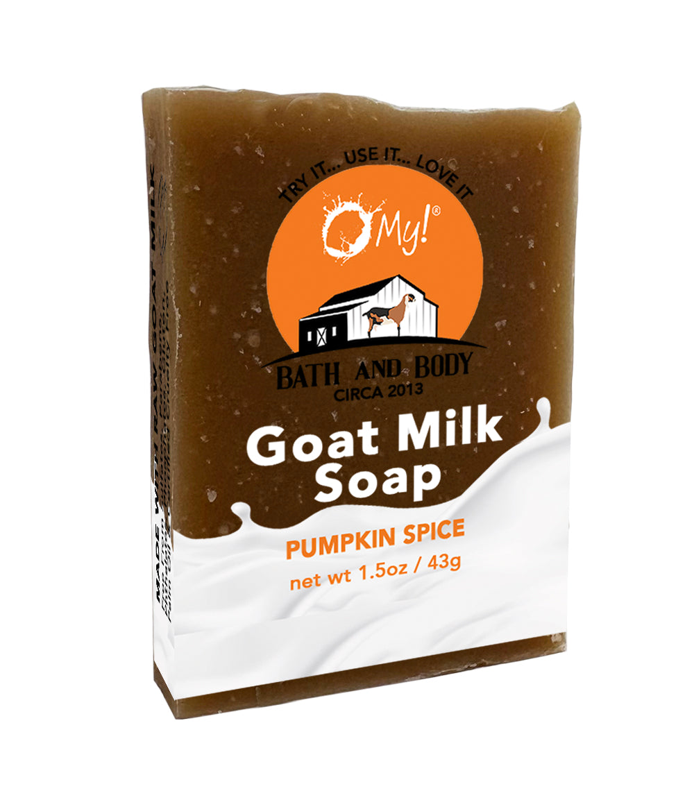 O My! Goat Milk Soap Traveler Pumpkin Spice made with raw goat milk from USA farms