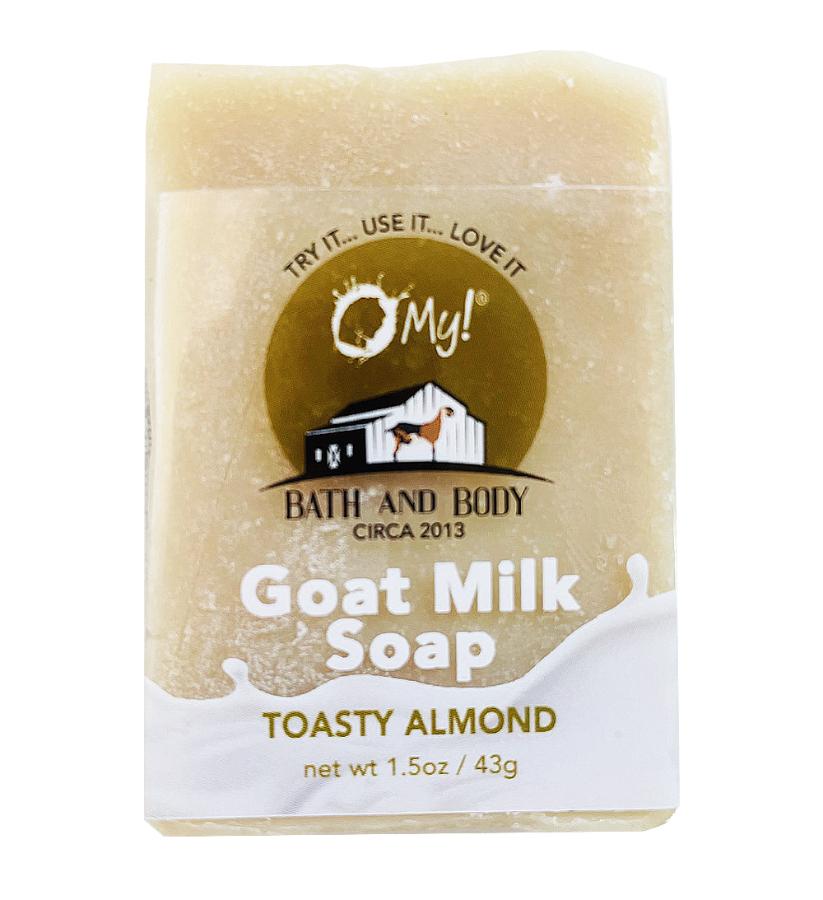 O My! Goat Milk Traveler Soap Bar 1.5oz Toasty Almond