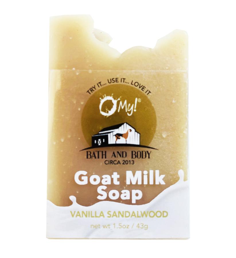 O My! Goat Milk Traveler Soap Bar 1.5oz Vanilla Sandalwood