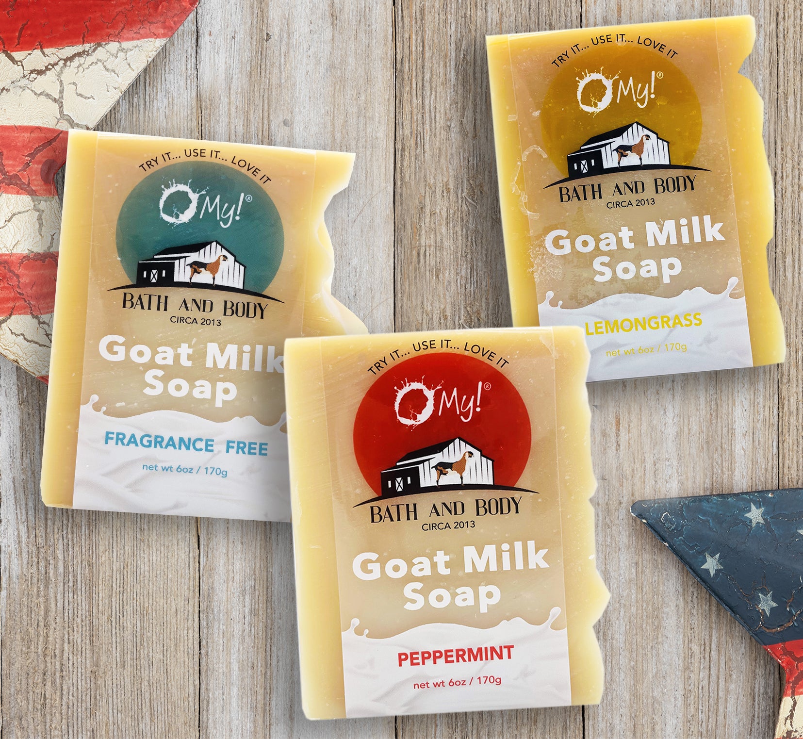 O My! Patriotic Soap Trio