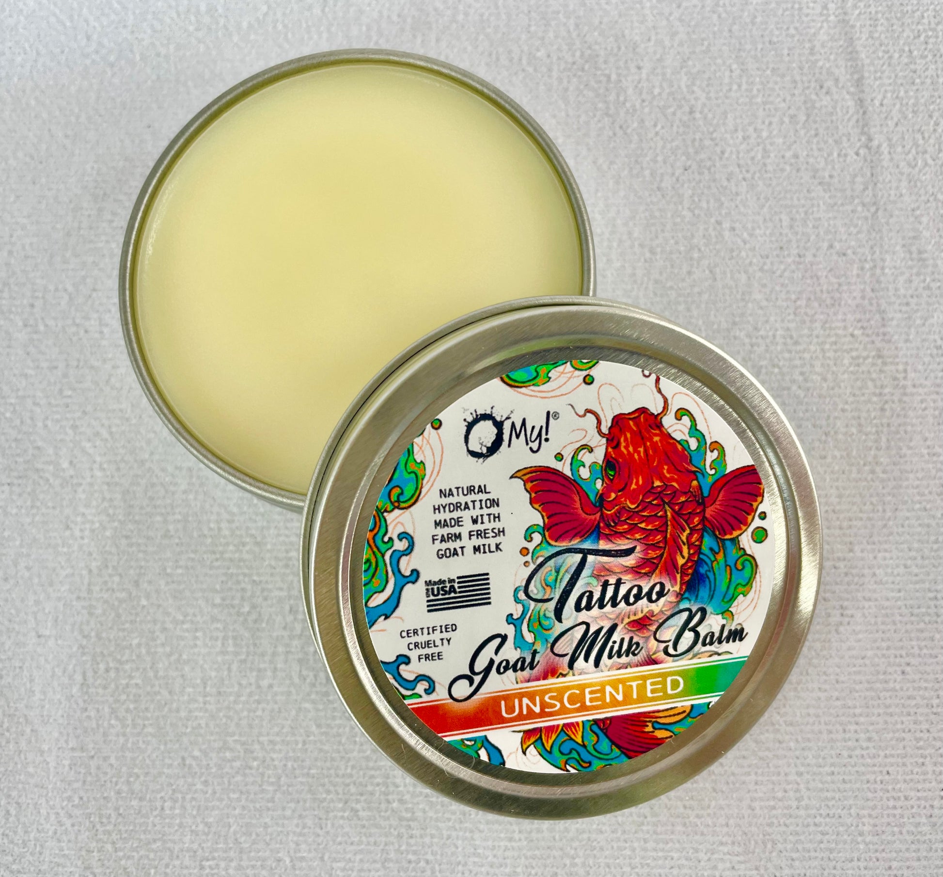 O My! Goat Milk Tattoo Balm Unscented for ultimate silky tattoo healing