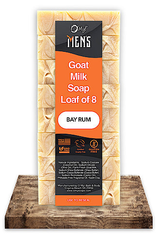 O My! Bulk Up Soap Loaf of 8 Bars Bay Rum